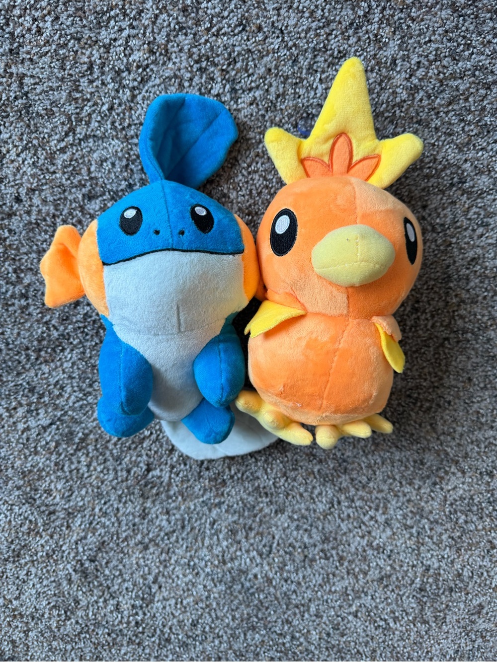 Pokemon Mudkip Torchic Plush Lot 2 Hoenn Gen 3 Starter Stuffed Animals Blue Oran